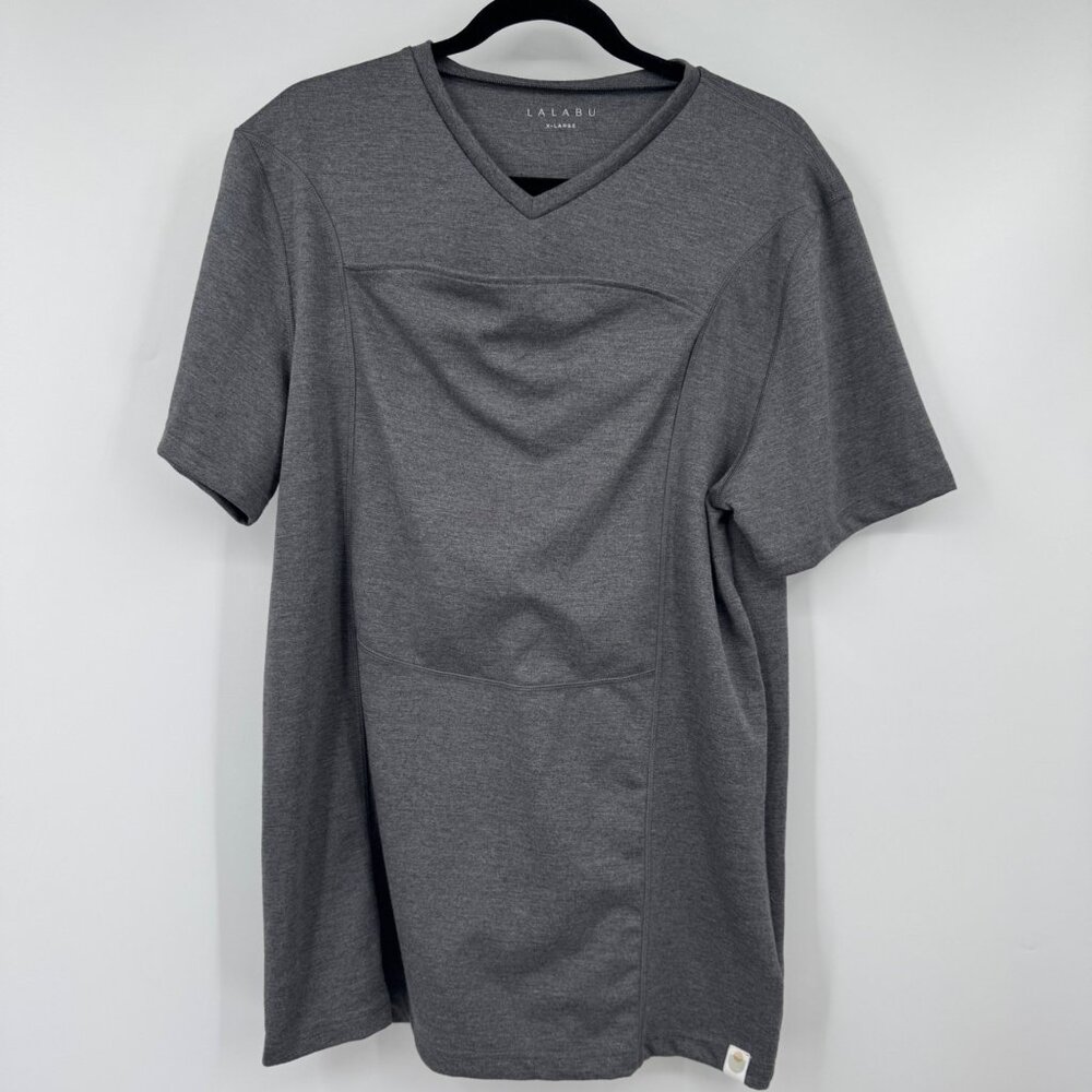 Lalabu men's Dad Shirt Men’s size XL Gray baby wearing shirt